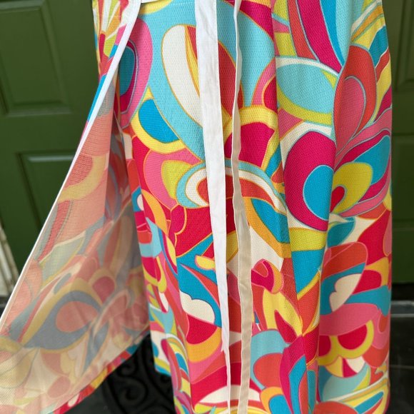 Abstract Floral Wrap Skirt by Willi Smith Size 10 - Picture 2 of 9